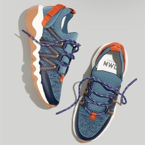 Madewell Field Knit Sneakers in Dark Baltic Multi